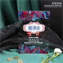 Han Edition Flowers Creative Transparent Acrylic Wedding High-end Customized Wedding Inquiry in FengInvitation Letter to Send Envelope