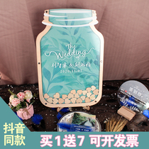 New National Tide Wedding Supplies Custom Wood Chips Sign to Panther May Bottle Annual Meeting Water Ink Wind Green Mori Department Signature Bentbook