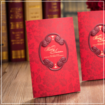 Beautiful 2019 new high-end invitation red European aesthetic personality style invitation wedding invitation letter