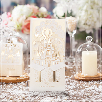 Creative Castle hollow invitations high-end wedding ceremony custom wedding ceremony invitation invitation European gold 2019 invitation letter