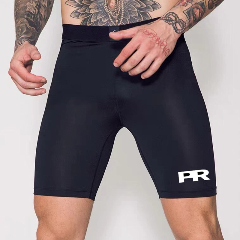 Men's Fitness Compression Shorts for Squats, Weightlifting, and Sports, Elastic Four-Point Shorts