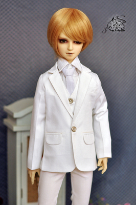 taobao agent M3 BJD baby clothing shop owner recommends 4 points and 3 points, HID Uncle White vest suit suit Zhuang Uncle Custom