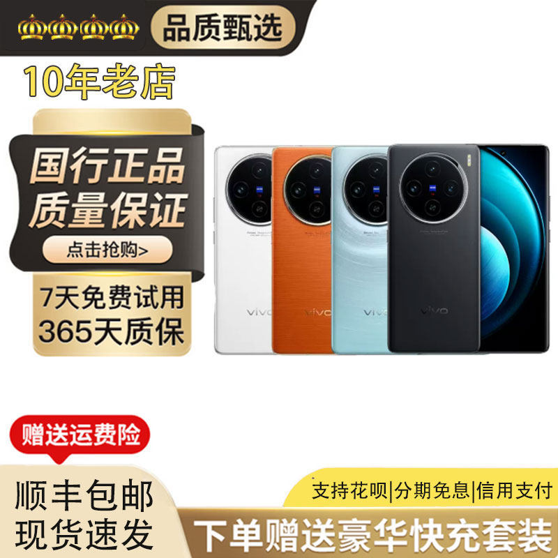 Vivo X100 Blue Crystal × Dimensity 9300 Chip 5g Zeiss Camera Phone