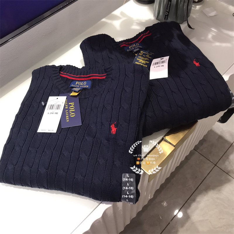 Some Countries Now Have Polo Ralph Lauren Children's Cable Knit Pullover Sweaters with the Pony Logo
