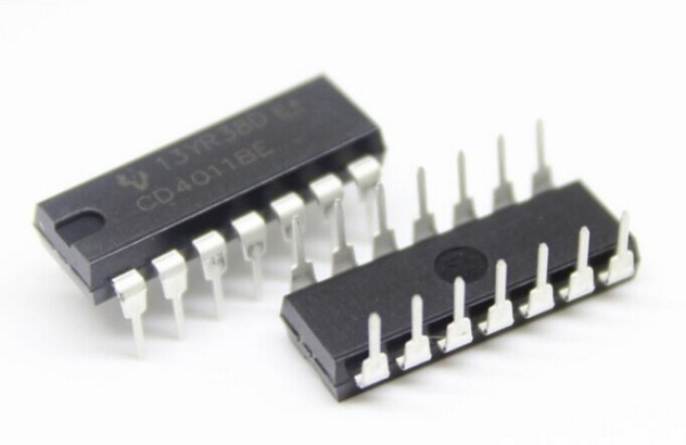 New CD4011 HCF4011 straight plug DIP14 four 2 input end with non-gate CD4011BE can be straight shot