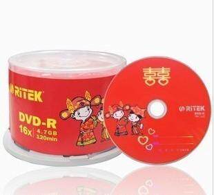 Rhenium Wedding DVD-R Blank Burning Disc Wedding Wedding Disc Big Red Double Happiness A Grade 1 2 Pieces