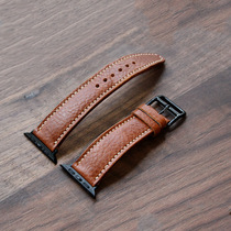 apple watch apple strap Tuscan lychee grain leather tanned leather handmade custom