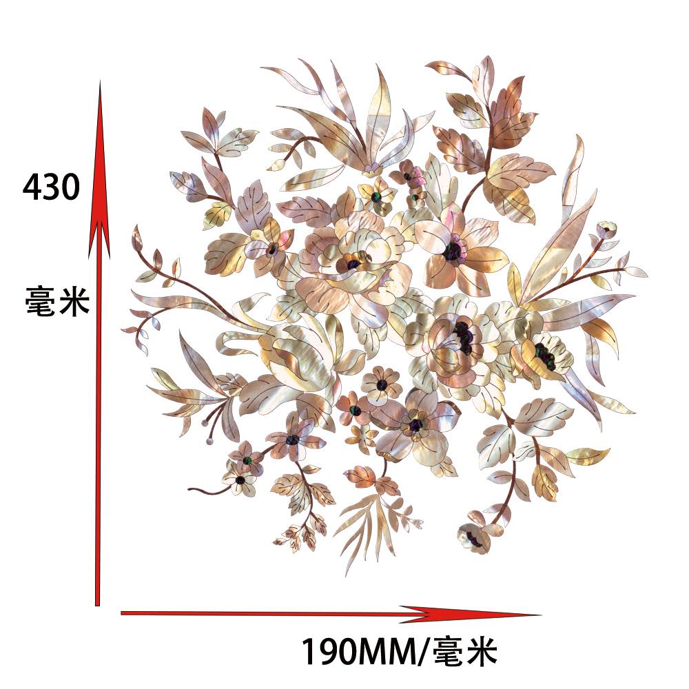 屏风衣柜中的艺术新宠：水转印花鸟仿螺钿贴画