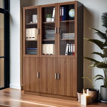 File cabinet information cabinet wooden office filing cabinet tempered glass storage cabinet bookcase bookshelf free combination