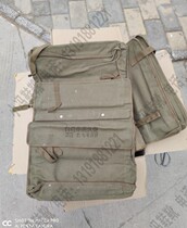 Stock old 60 s 70 s bicycle communication bag multi-compartment tool bag old canvas schoolbag computer bag