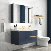 Sanitary bathroom light luxury modern simple marble bathroom cabinet combination wash face wash hand basin basin basin toilet