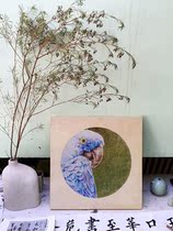 Wang Yuheng parrot large board painting purple blue macaw honey with autograph CG parrot