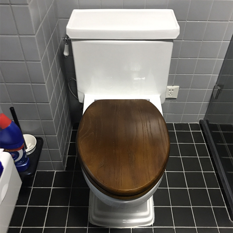 Retro toilet OLD LUNDON classic luxury one-piece toilet ceramic handle solid wood silent siphon smart