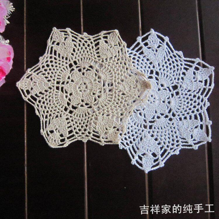 Auspicious home pure handmade crochet flower coaster vase mat foreign trade retro cotton table mat bowl mat rice