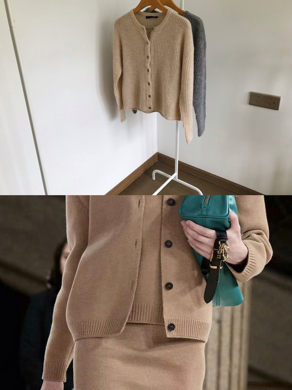 New～Je Autumn Style Alpaca Wool and Rws Certified Wool～Airy Cardigan