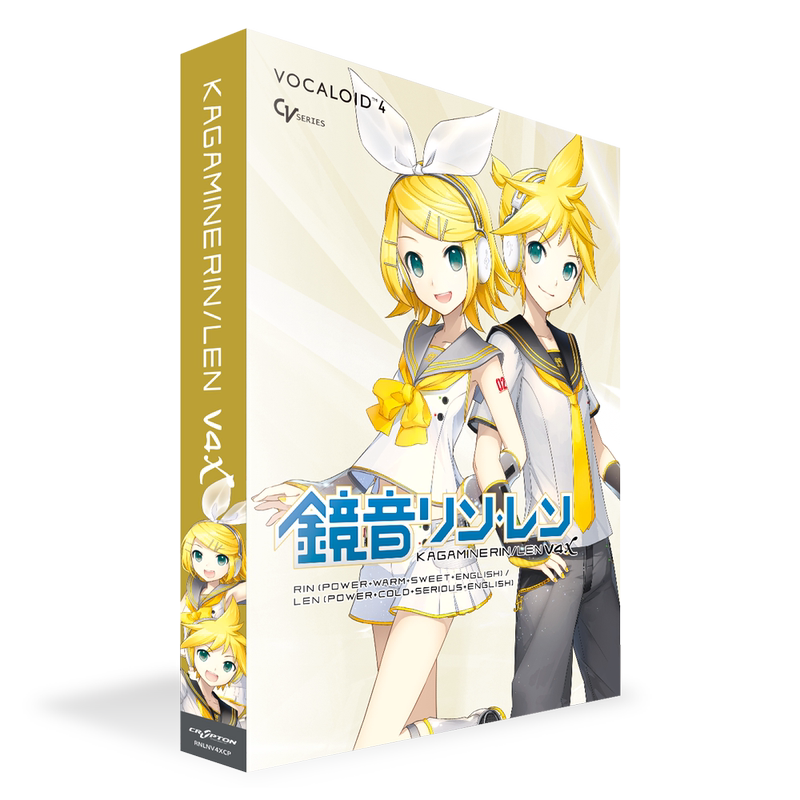 Kagamine Rin/Len V4X Voice Library Japanese and English Hatsune Miku Physical Packaging