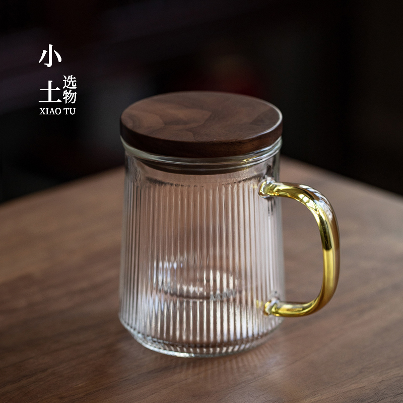 Heat large-capacity glass cup with a personal special tea cup for men's office tea cup with a cup of cup