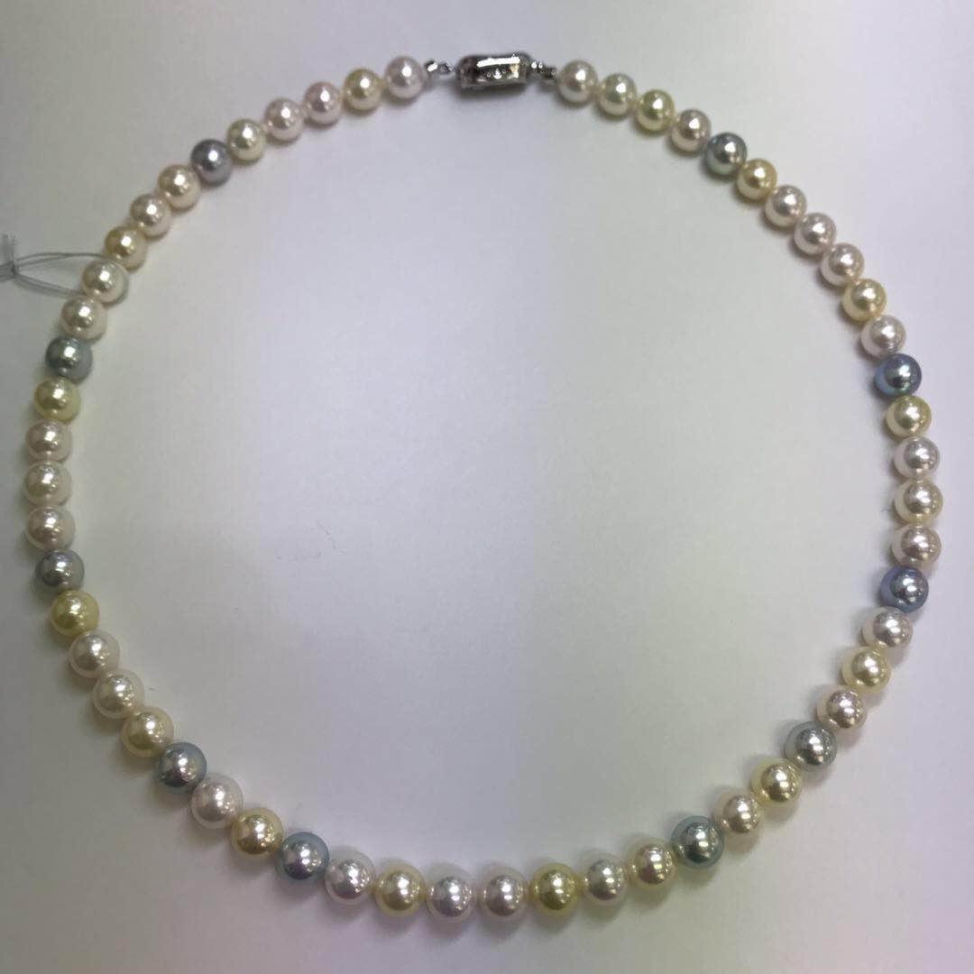 (Shunfengsha Japan Direct Purchase) Manufacturer 7-7 5mm Candy No Color Akoya Pearl Necklace