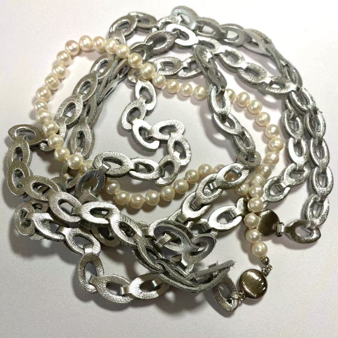 (Chunfeng Club Japan Direct Purchase) Miss Ishihara Designs Cowhide Freshwater Pearl Neckbook