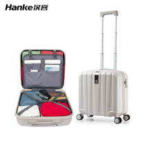 Hanker Town Shop Hard Box 16 Inch Pull Bar Box Universal Wheel Password Luggage Case Student Suitcase Men And Women Den case