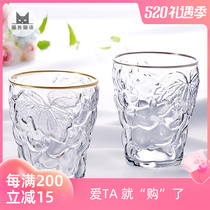 Japan ADERIA Ishizuka grape silver gold platinum glass to cup gift box friend Joes birthday wedding gift to teacher