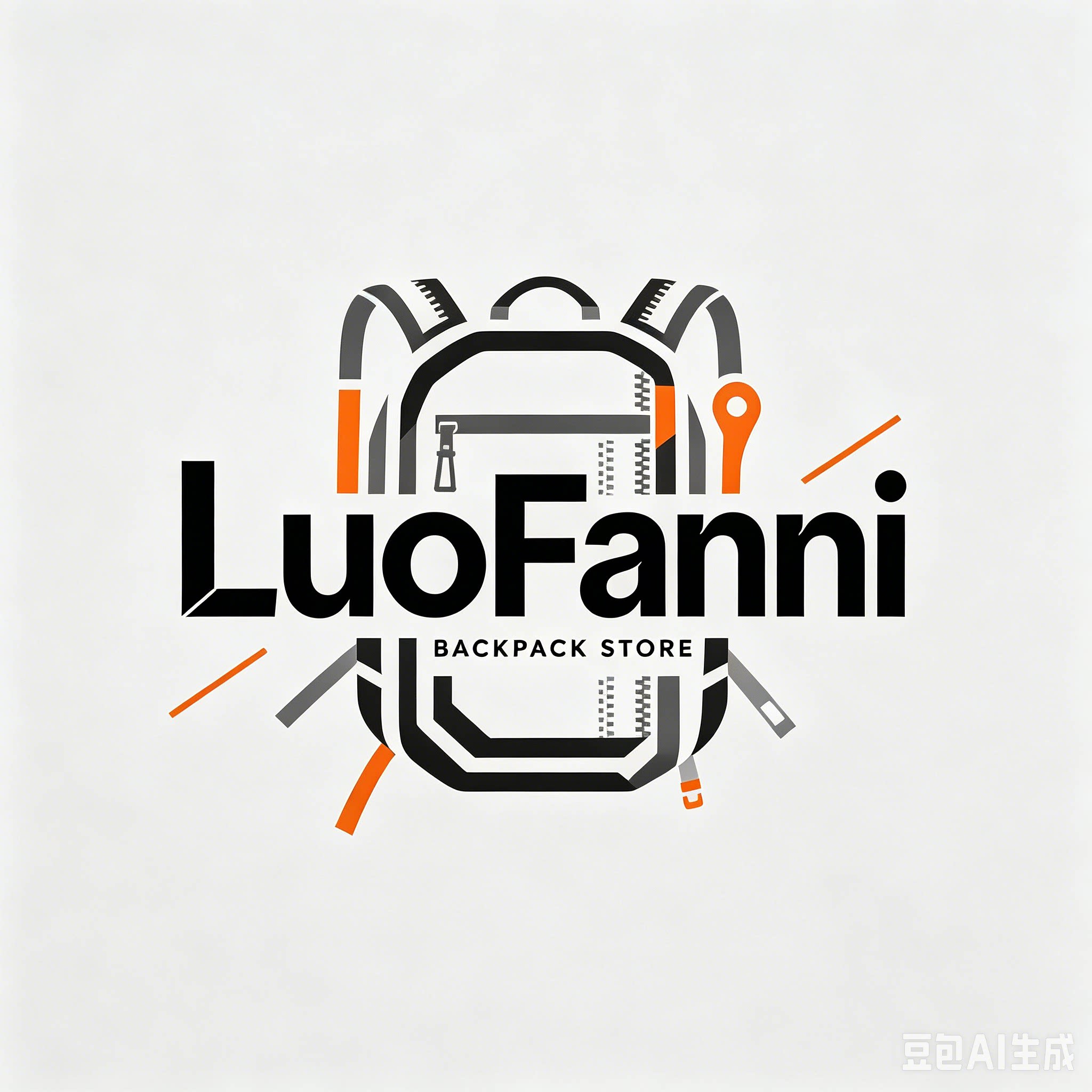 洛梵妮 LUOFANNI 原创书包店的LOGO
