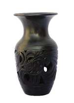 Antique Crafts Texas Black Pottery Lineage Caractéristiques locales Les vases de la poterie