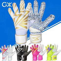 Qingdao Lao Zheng Cx Goalkeeper Xu's 1.0 Half-Finger Interseam Children's and Adult Goalkeeper Gloves, Size 6