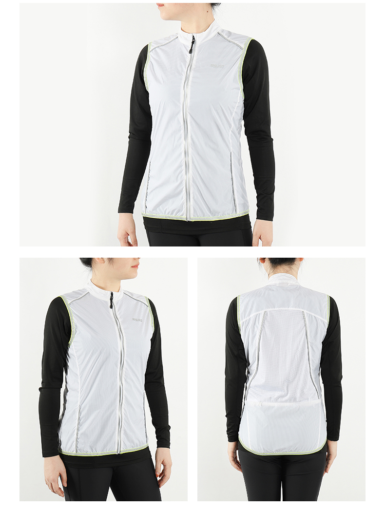 Ai Suo Châu Âu cưỡi vest gió nữ thiết bị xe đạp bốn mùa phổ quát phản ánh thể thao vest mỏng phần - Áo thể thao áo khoác reebok