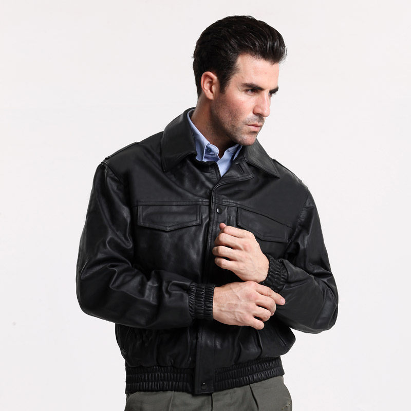 German original Rhineland - Paffalz state attending leather jacket waterproof vessel leather coat