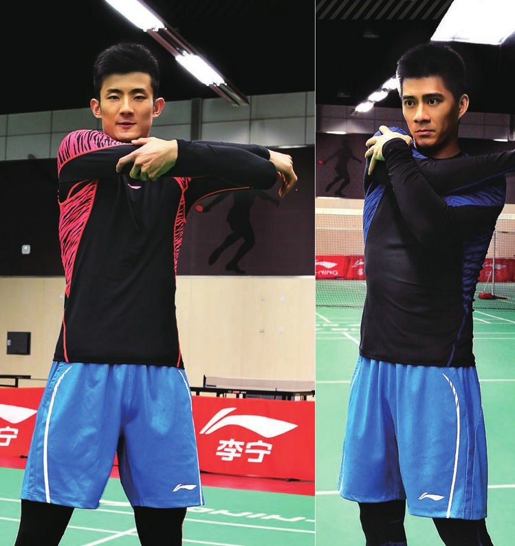 Li Ning Tight Clothing Badminton Suit Compression Suit compression pants suit Chen Long Fu Haifeng National Team section