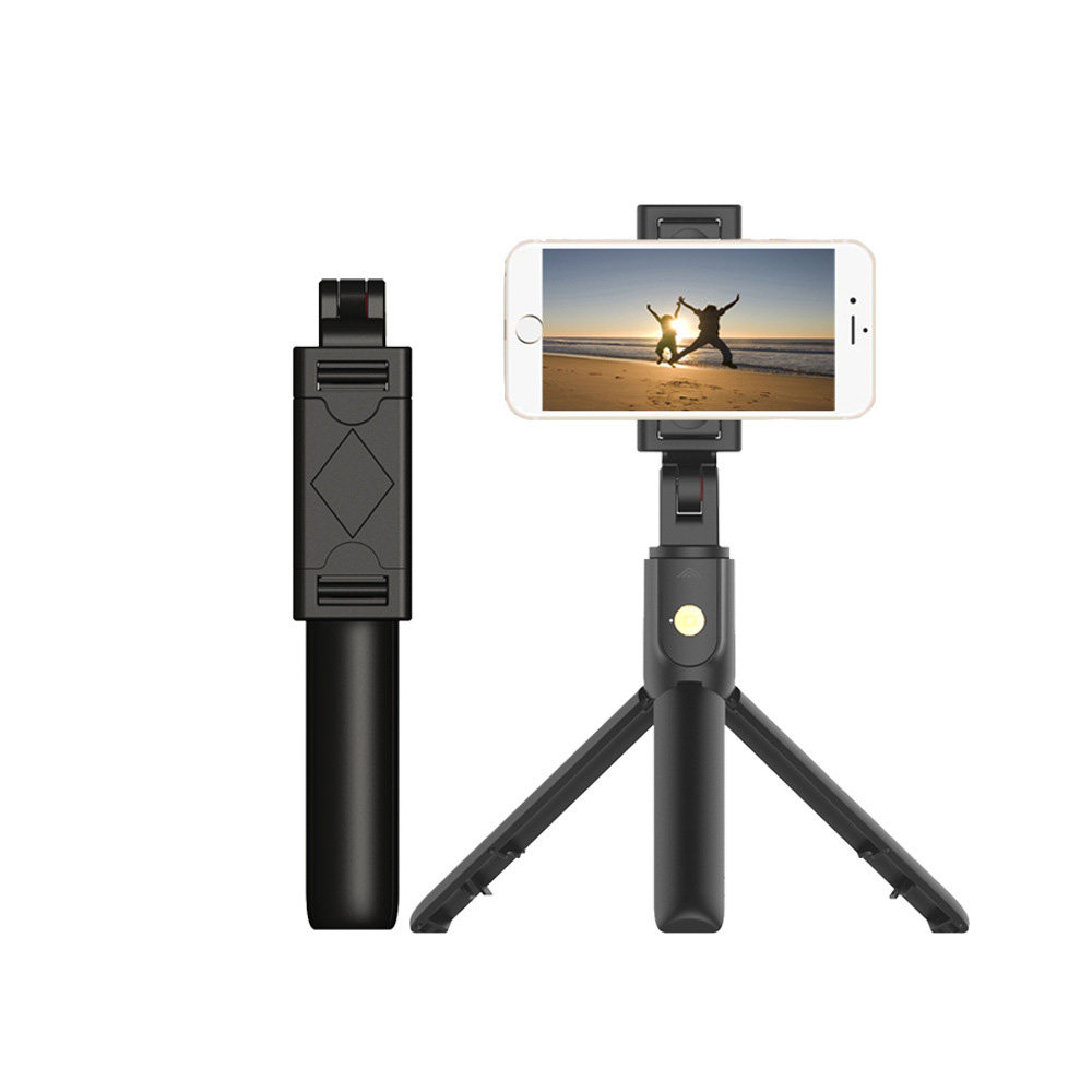 Take a Bluetooth selfie rod portable folding live tripod mobile phone camera gift customization logo