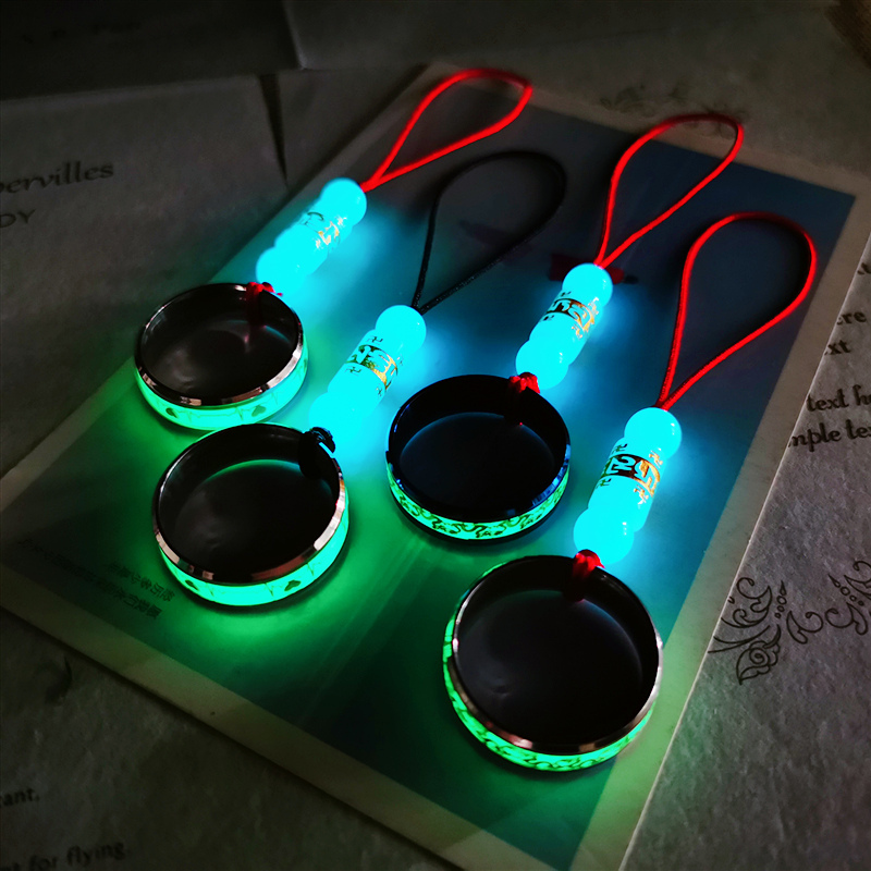 Fluorescent Luminous Stone Phone Chain Case Pendant Rope Phone Pendant Couple Pendant Ring Buckle Anti-Fall Men and Women Key Chain