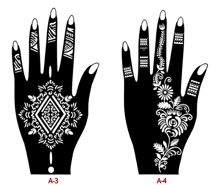 Tay xăm tay Ấn Độ sơn Hannah Henna tattoo body painted hollow bán vĩnh viễn mẫu template hình dán tattoo mini