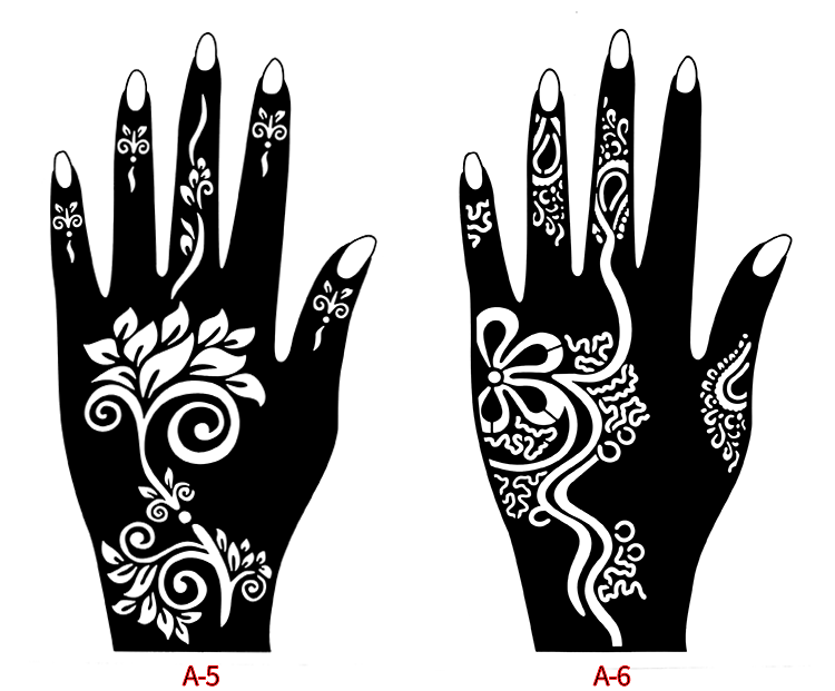 Tay xăm tay Ấn Độ sơn Hannah Henna tattoo body painted hollow bán vĩnh viễn mẫu template hình dán tattoo mini