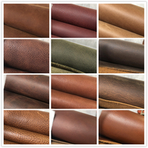New Crazy Horse oil-soaked oil wax leather high quality first layer cowhide fabric brown leather handmade DIY leather package 7