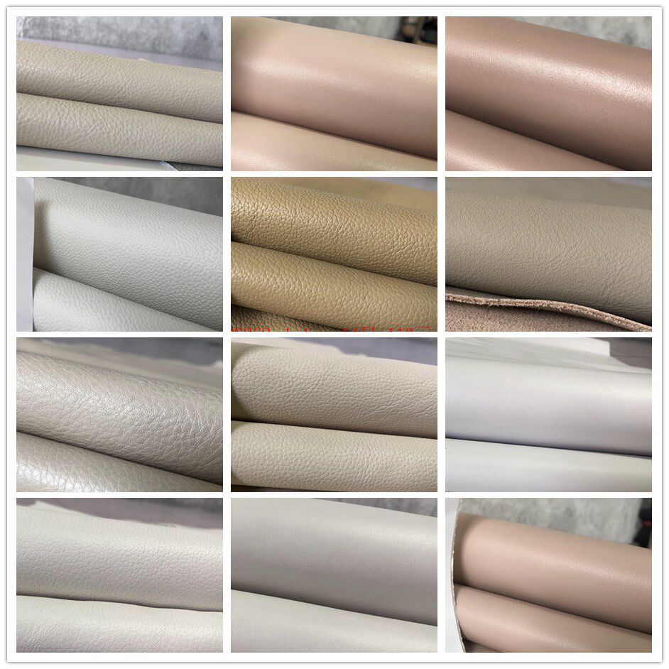 New leather first layer leather handmade diy leather corner bag white light sofa bedside leather fabric 1