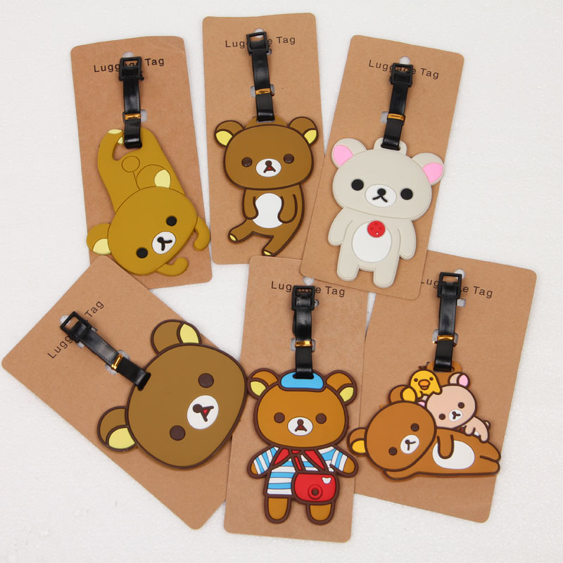 Japanese Cartoon Cartoon Suitcase for Korean version boarding pass Boarding Pass SILICONE LUGGAGE CARD Suitcase Trust