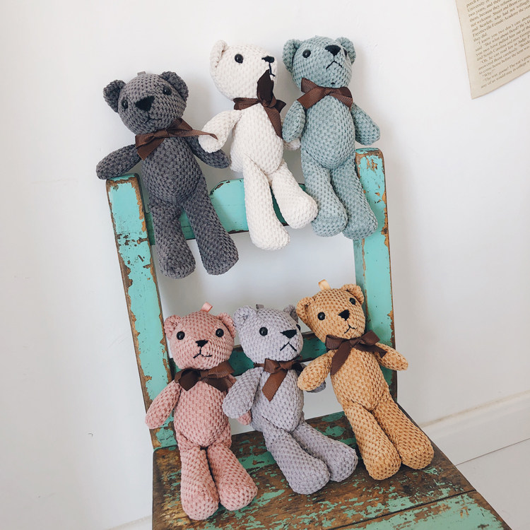 100 days old baby matched with small doll knit texture Little Bear Six Color-Taobao