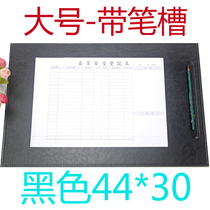 Hotel front desk leather signing meeting pad folder office desk pad writing case Table pad stamp pad stamp pad with Pen slot