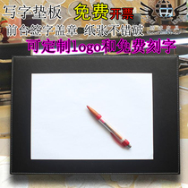 Hotel front desk reception writing board signing pad leather Signature Mat A4 desk pad conference mat board clip