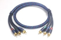 USA AQ YIQ-1 bag silver 3RCA color difference score line DVD TV video line 1 m 2 m