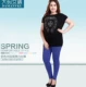 XL eo cao mùa xuân và mùa thu mẫu quần 9 quần béo mẹ 300 cân phương thức bước chân chạm đáy quần chị béo