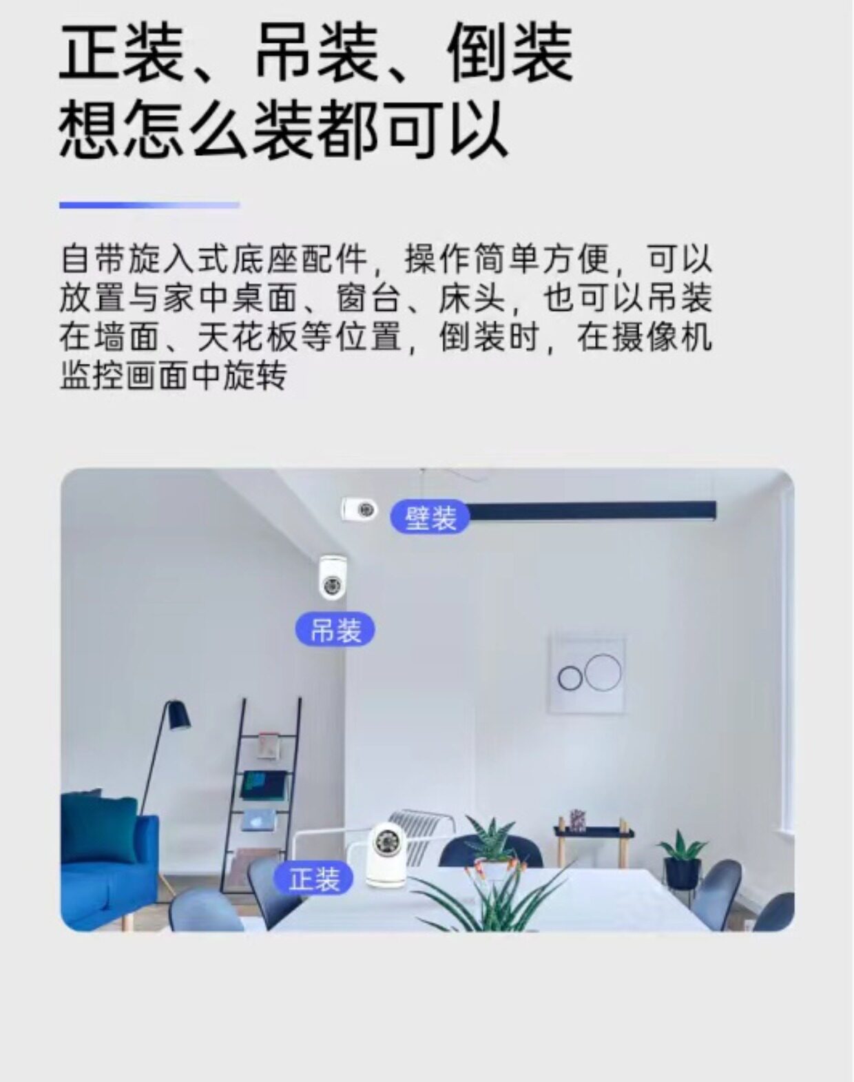 4g/5g摄像头 小眯眼360度摇头机智能5g双频无线摄像头wifi远程室内家用监控器
