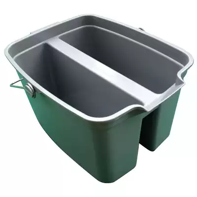 Plastic double-grid bucket portable double-grid bucket clear water sewage classification bucket hotel room home cleaning bucket 18 liters