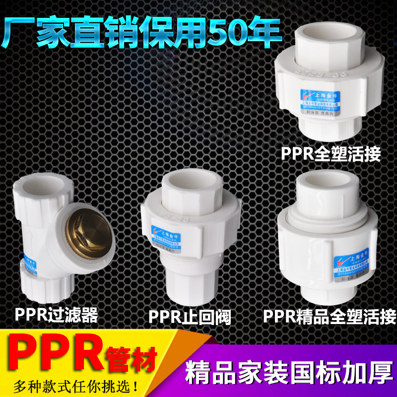 PPR full plastic live contact check valve filter conversion active joint 204-25 6 water pipe pipe fittings fittings