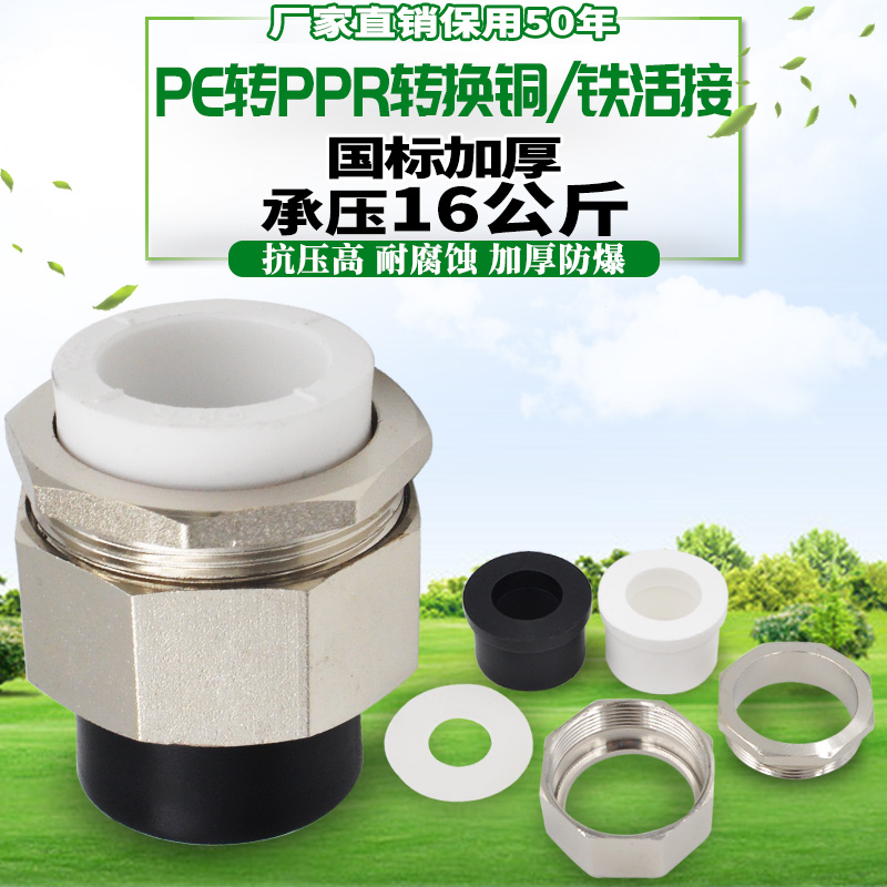 PE to PPR copper active joint conversion copper active connector 20 4 points 25 6 min tap pipe fittings accessories