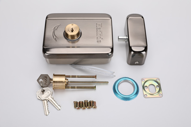 Double-head hook magnetic lock mute electric control door lock mute electric lock off axis positive and negative open inside and outside open shell good model