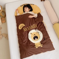 Baby sleeping bag Young children spring and autumn and winter baby pure cotton thin anti-kick quilt artifact four seasons universal thickened quilt