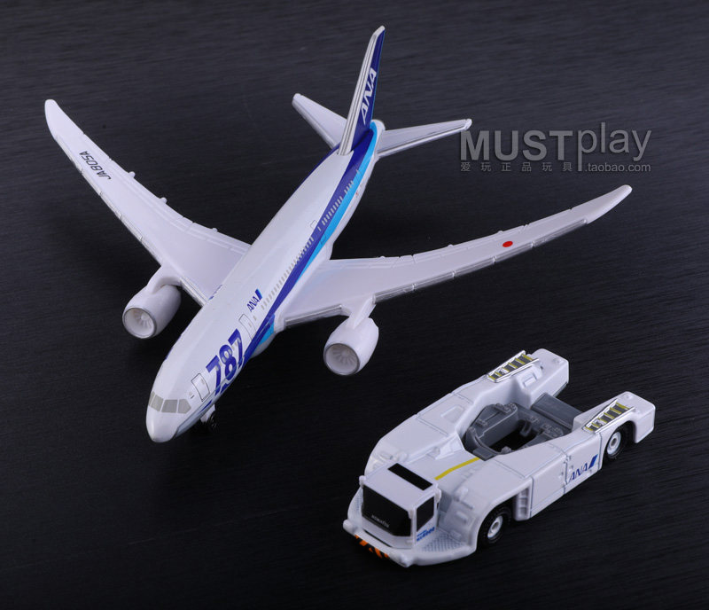 Модель машины 日本tomy多美卡正品ana航空787合金飞机拖车jal机场模型套装玩具 Takara